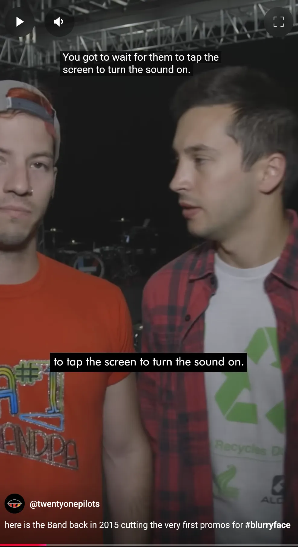 here is the !![%B%]!!and back in 2015 cutting the very first promos for #blurryface