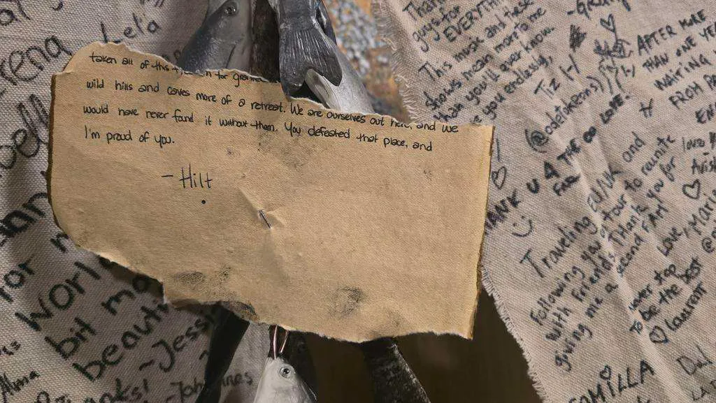 [...] taken all of this freedom for granted [...] wild hills and caves more of a retreat. We are ourselves out here, and we would have never found it without them. You defeated that place, and I'm proud of you.

-Hilt
!![%.%]!!